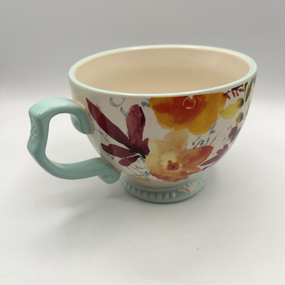Pioneer Woman Stoneware Multicolor Coffee Mug Floral Dishwasher Microwave Safe